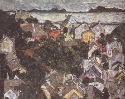 Egon Schiele Summer Landscape (mk12) France oil painting art